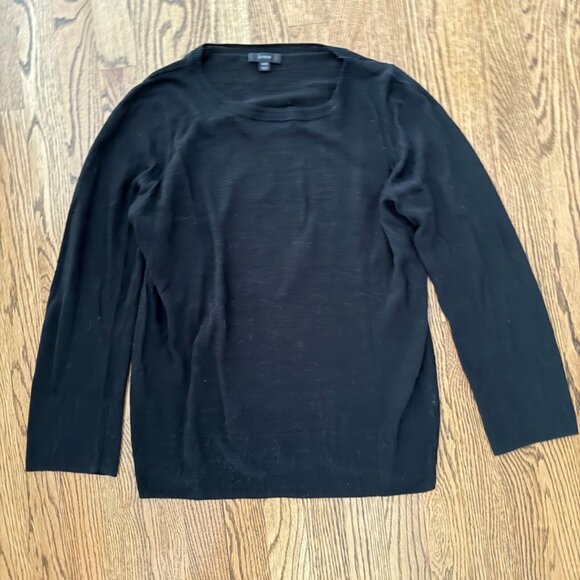 J. Crew oversized black linen sweater size XXS - Picture 2 of 3